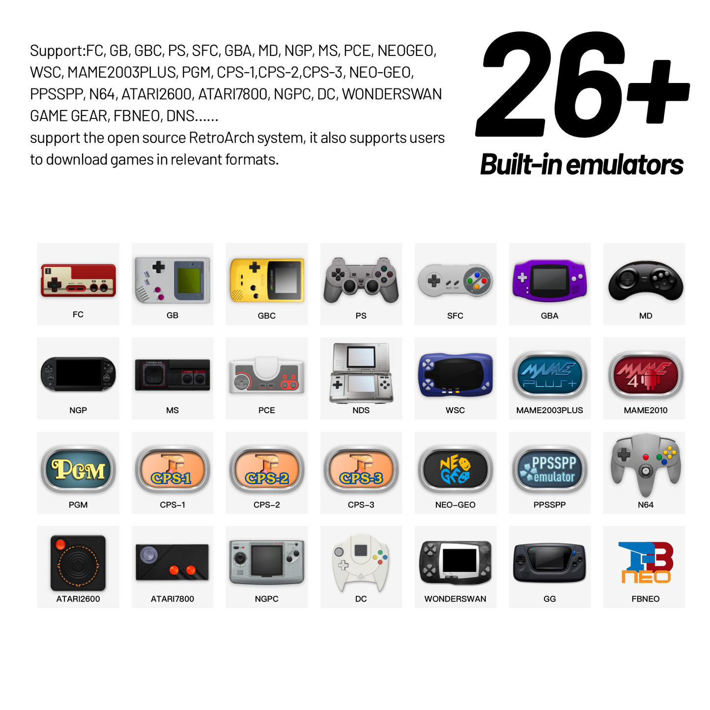 TRIMUI 256G SMART PRO Handheld Gaming Console for Gift Ideas, 1 Piece Portable Retro Games Consoles with 4.96 Inch IPS Screen, RGB ambient light，Support Linux,  Eye Protection Game Console for Kids, Handheld Gaming Device, Gaming Accessories